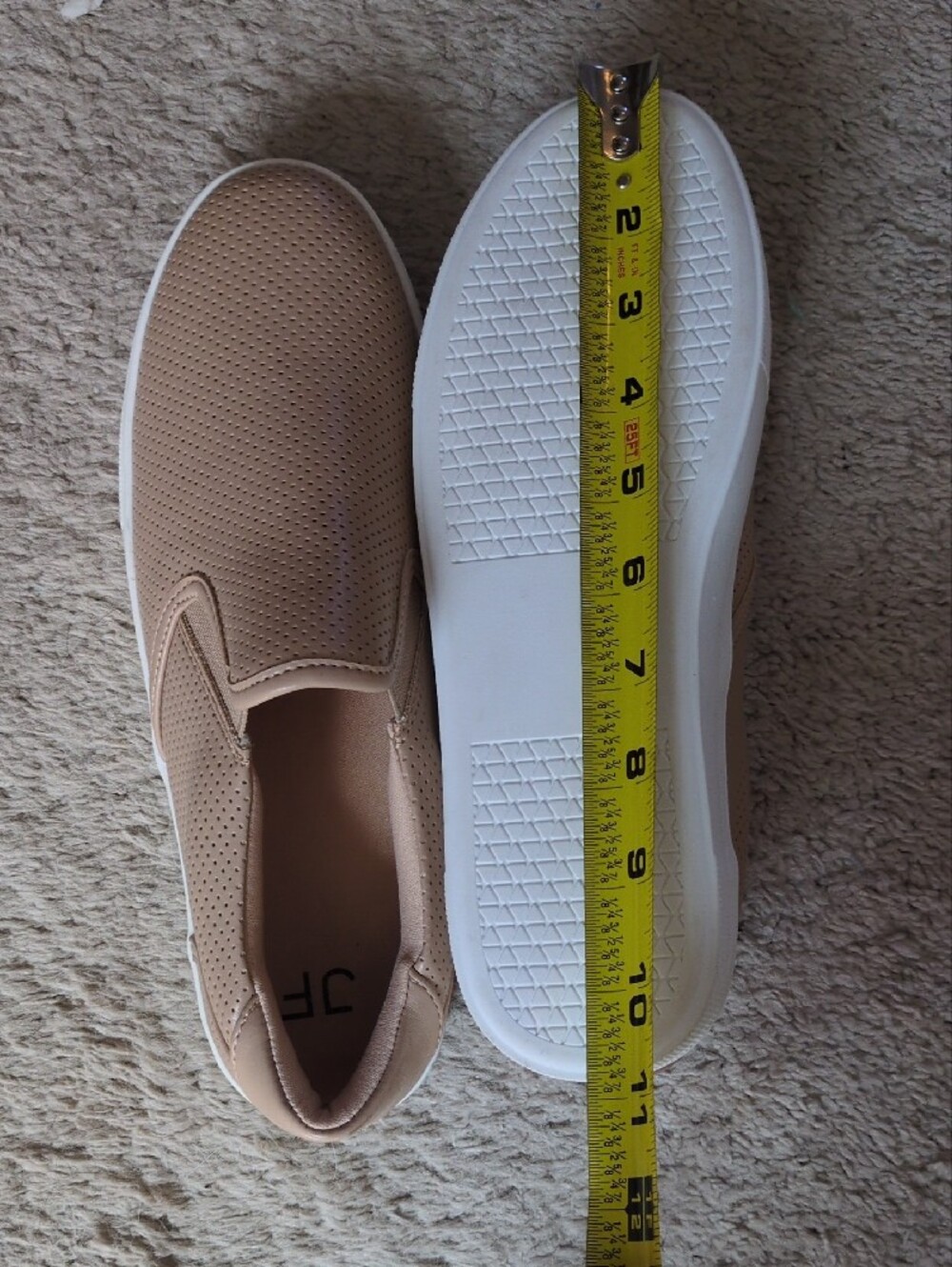 Women’s Slip-On Platform Sneakers in Nude NWOT - Picture 9 of 10